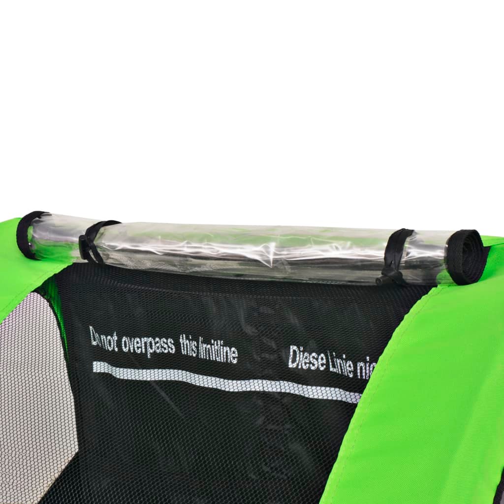 Kids Bicycle Trailer Grey and Green 30 kg